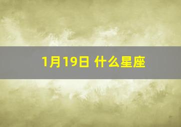 1月19日 什么星座